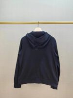 Moncler Mixed Media Navy Cardigan - Image 3