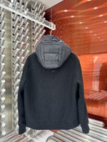 Moncler Knitted Detail Navy Cardigan - Image 3
