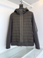 Moncler Knitted Detail Oliv Cardigan
