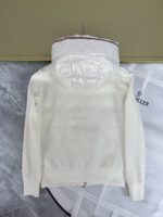 Moncler Cardigan With Padded Front Panel White - Image 3