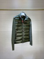 Moncler Tricolor Zipper Green Cardigan - Image 2