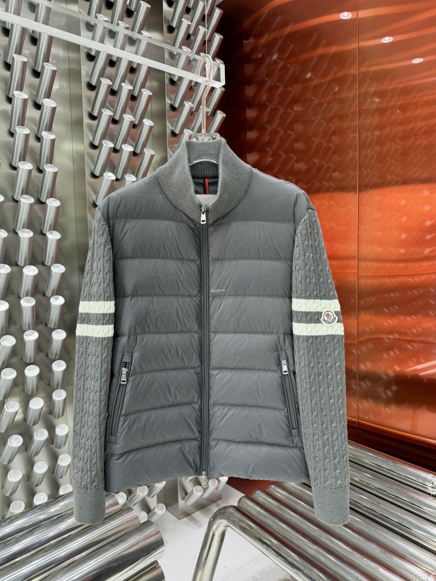 6dafe1a0 Moncler Knitted Grey Cardigan - Image 1