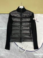 Moncler Tricolor Zipper Black Cardigan - Image 2