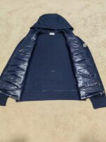Moncler Mixed Media Navy Cardigan - Image 4