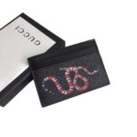 Gucci Kingsnake Canvas Black Wallet