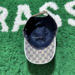 Gucci GG Canvas Navy/white Line Hat - Image 3