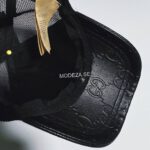 Gucci GG Leather Black Hat - Image 3