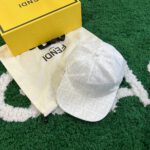 Fendi FF Monogram White Hat