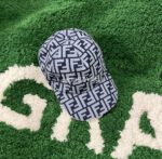 Fendi FF Monogram Navy FF Hat - Image 2