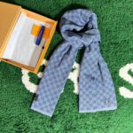Louis Vuitton Petit Damier Blue Scarf - Image 3