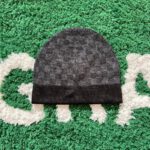 Louis Vuitton Petit Damier Black/Big Logo Beanie - Image 3