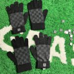 Louis Vuitton Petit Damier Black Gloves