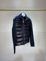 Moncler Tricolor Zipper Navy Cardigan - Image 2