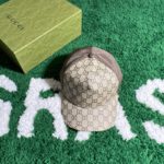 Gucci GG Mesh G Logo Khaki Hat - Image 2