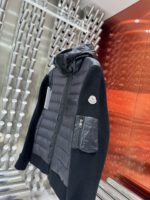 Moncler Knitted Detail Navy Cardigan - Image 2