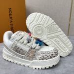 Louis Vuitton Snake Toys Leather White Trainer - Image 4