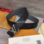 Louis Vuitton Black Belt Silver Buckle #1