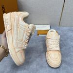 Louis Vuitton Beige Metallic Trainer - Image 3