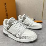 Louis Vuitton Snake Leather White Trainer
