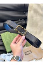 Gucci GG Jumbo Interlocking G Leather Black Belt