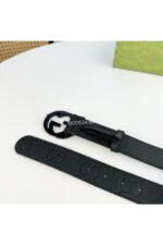 Gucci GG Jumbo Black Belt With Black Buckle - Image 3