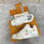Louis Vuitton Embroidered White Trainer - Image 4