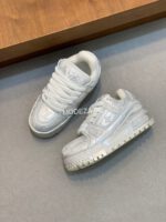Louis Vuitton Maxi Metallic White Trainer - Image 2