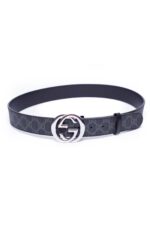 Gucci GG Supreme Black Belt With G Buckle #1