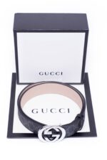 Gucci GG Supreme Black Belt With G Buckle #2 - Image 3