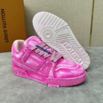 Louis Vuitton Pink Metallic Trainer - Image 2