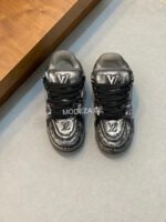 Louis Vuitton Maxi Metallic Black Trainer - Image 3