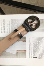 Gucci GG Marmont Black Buckle Black Belt - Image 3