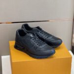 Louis Vuitton Monogram Skin Black Run Away Sneakers