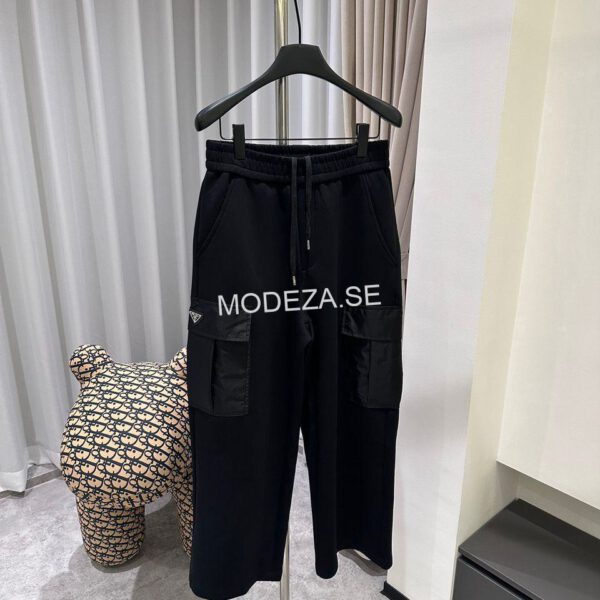 Prada Black Sweatpants Logo On Pocket