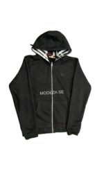 Burberry Rutig Inside Black Zip Hoodie
