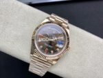 Rolex Day-Date Rose/Brown Dial Red Stones Watch - Image 2