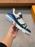 Louis Vuitton Blue Mixed/White Trainer - Image 3