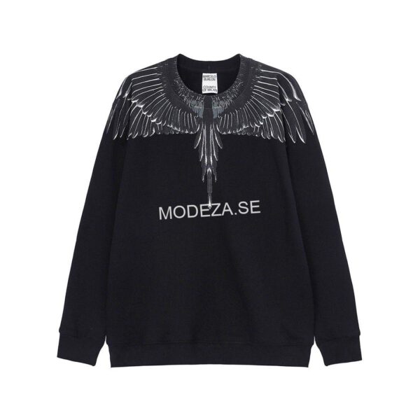 Marcelo Burlon Black Sweatshirt Black Wings