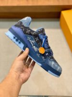 Louis Vuitton Blue Monogram Denim Trainer - Image 3