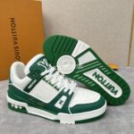 Louis Vuitton Crocodile Leather Green/White Trainer - Image 2