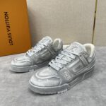 Louis Vuitton Silver Metallic Trainer