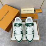 Louis Vuitton Crocodile Leather Green/White Trainer - Image 3