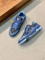 Louis Vuitton Blue Monogram Denim Trainer - Image 2
