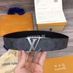 Louis Vuitton Grey Belt Silver Buckle #2 - Image 2