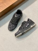 Louis Vuitton Black Monogram Denim Trainer - Image 2