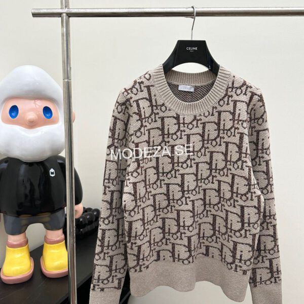 Christian Dior knitted Dior Logo Khaki Sweater