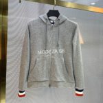 Moncler Maglia Grey Zip-Up Hoodie