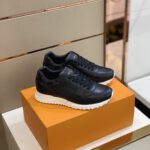 Louis Vuitton Leather Black/Withe Monogram Run Away Sneakers