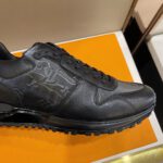 Louis Vuitton Active Leather Black Monogram Run Away Sneakers - Image 4
