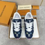 Louis Vuitton Embroidered Navy Trainer - Image 2